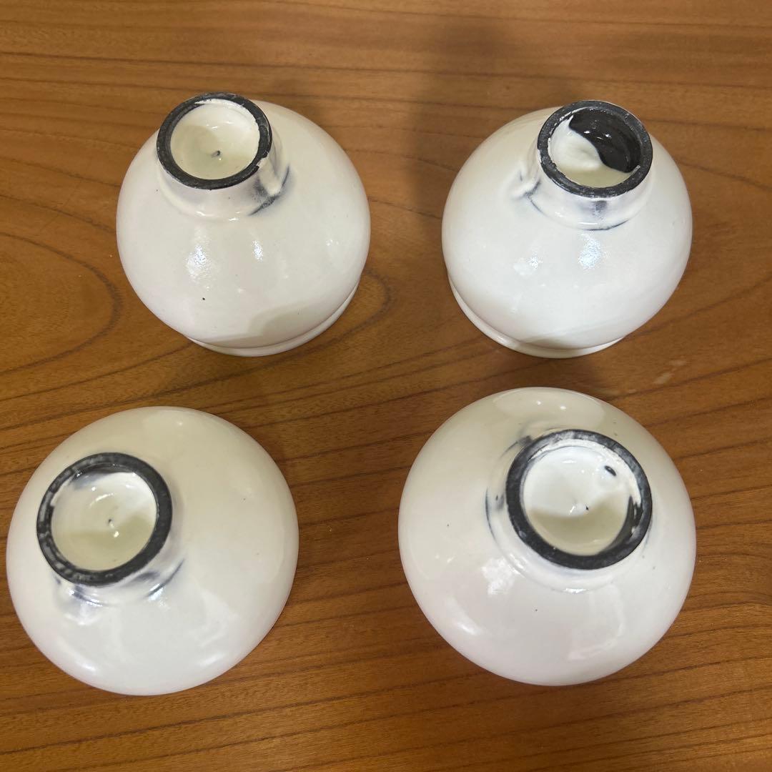 【美品】鈴木環　ピジョンカップ Mカフェオレボウル4点セット売り