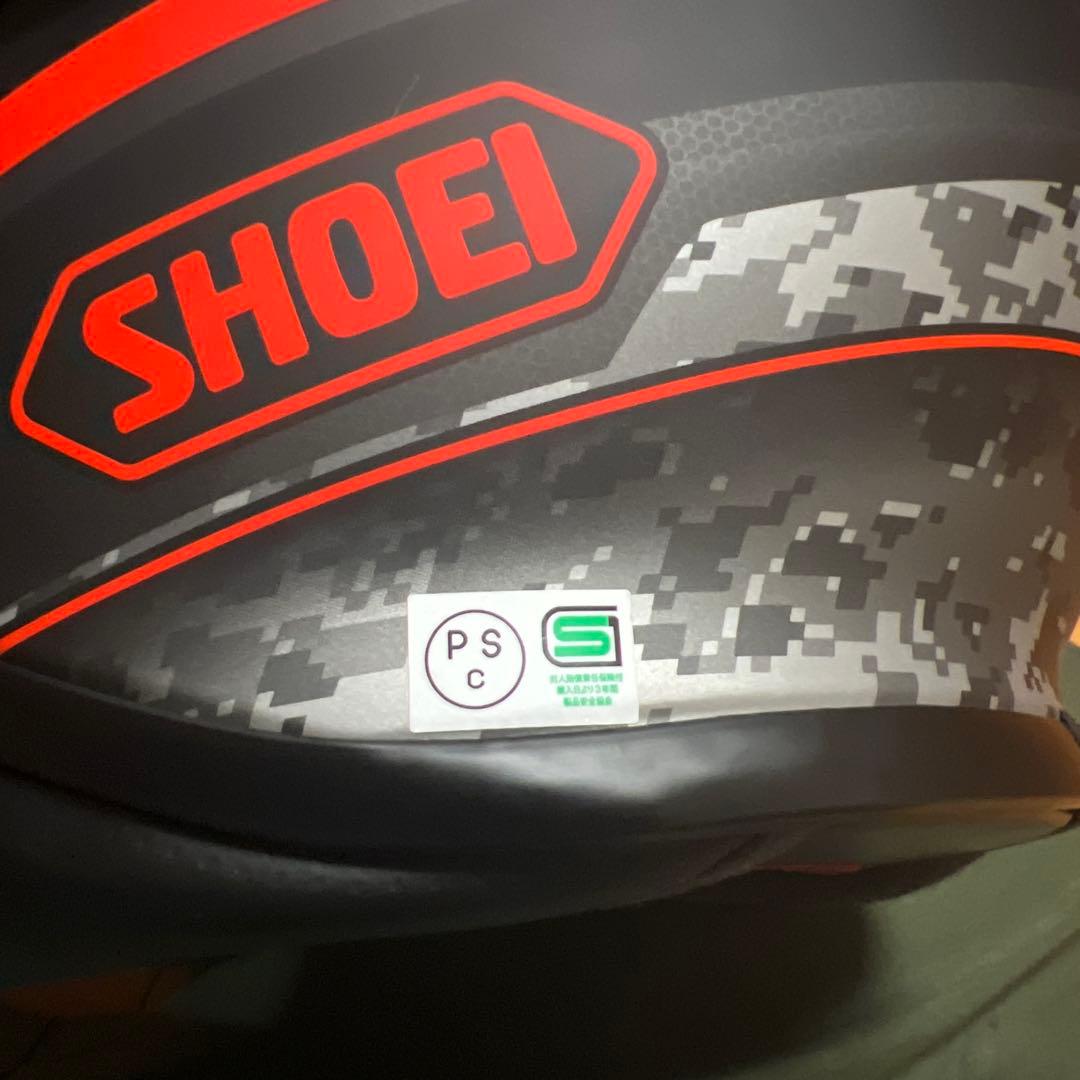 SHOEI フルフェイスヘルメット オレンジ/ブラック　ビーコム付き　サイズL