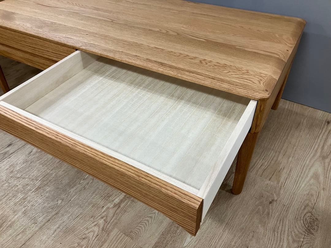 久和屋　ストリーム　リビングテーブル引出付　オーク