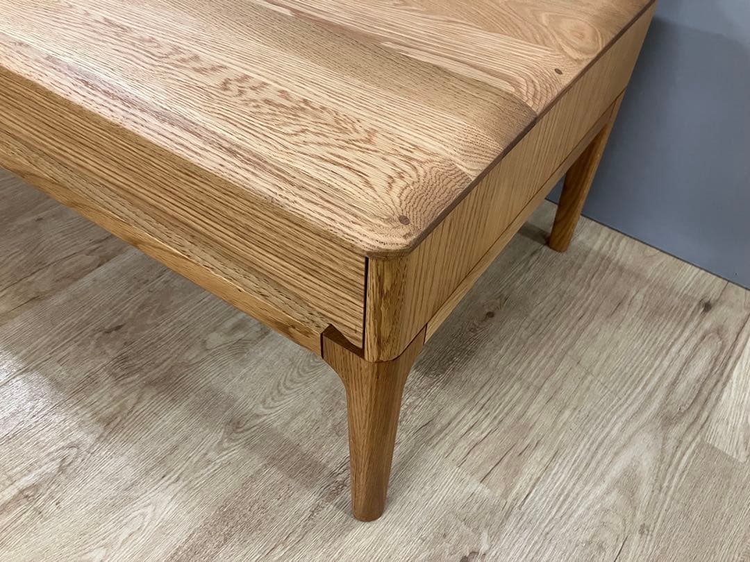 久和屋　ストリーム　リビングテーブル引出付　オーク