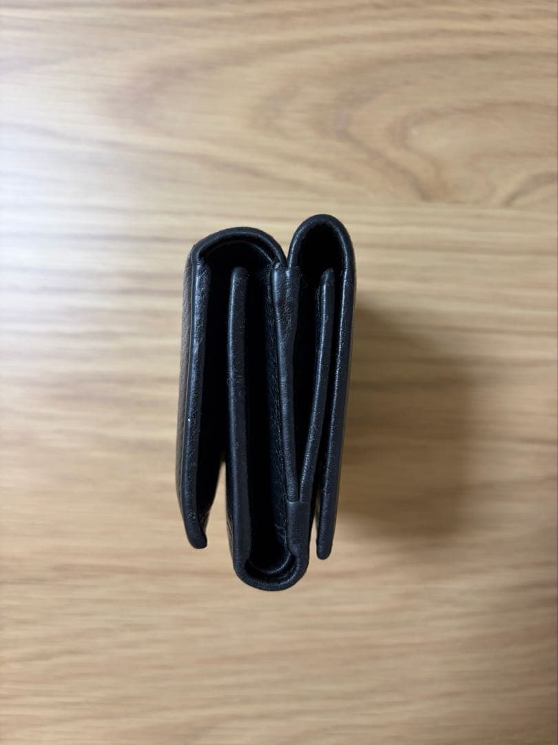 GUCCI ブラック レザー 財布 三つ折財布