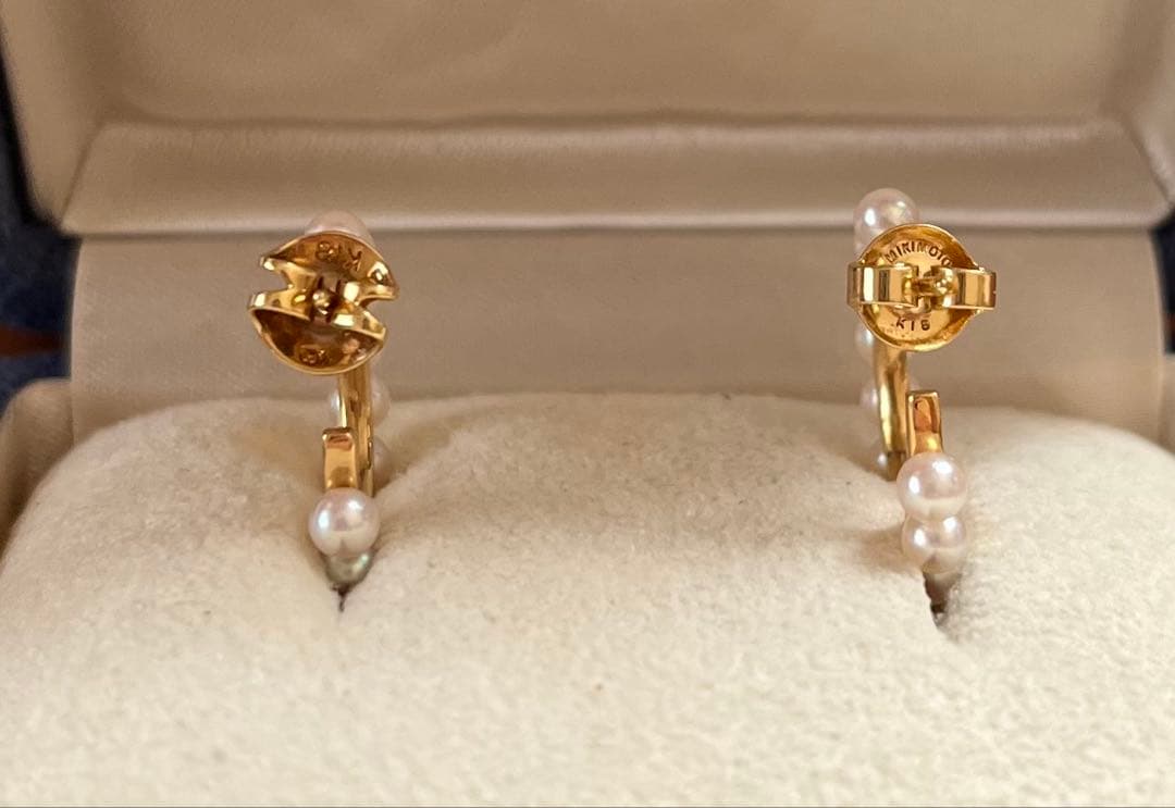 ミキモト K18 ベビーパール ピアス