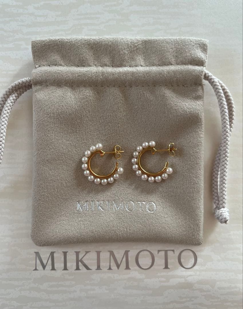 ミキモト K18 ベビーパール ピアス