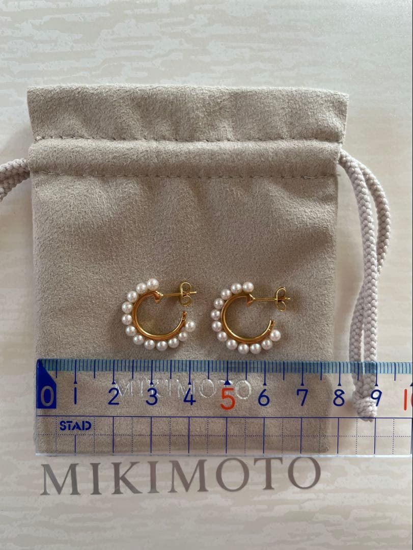 ミキモト K18 ベビーパール ピアス