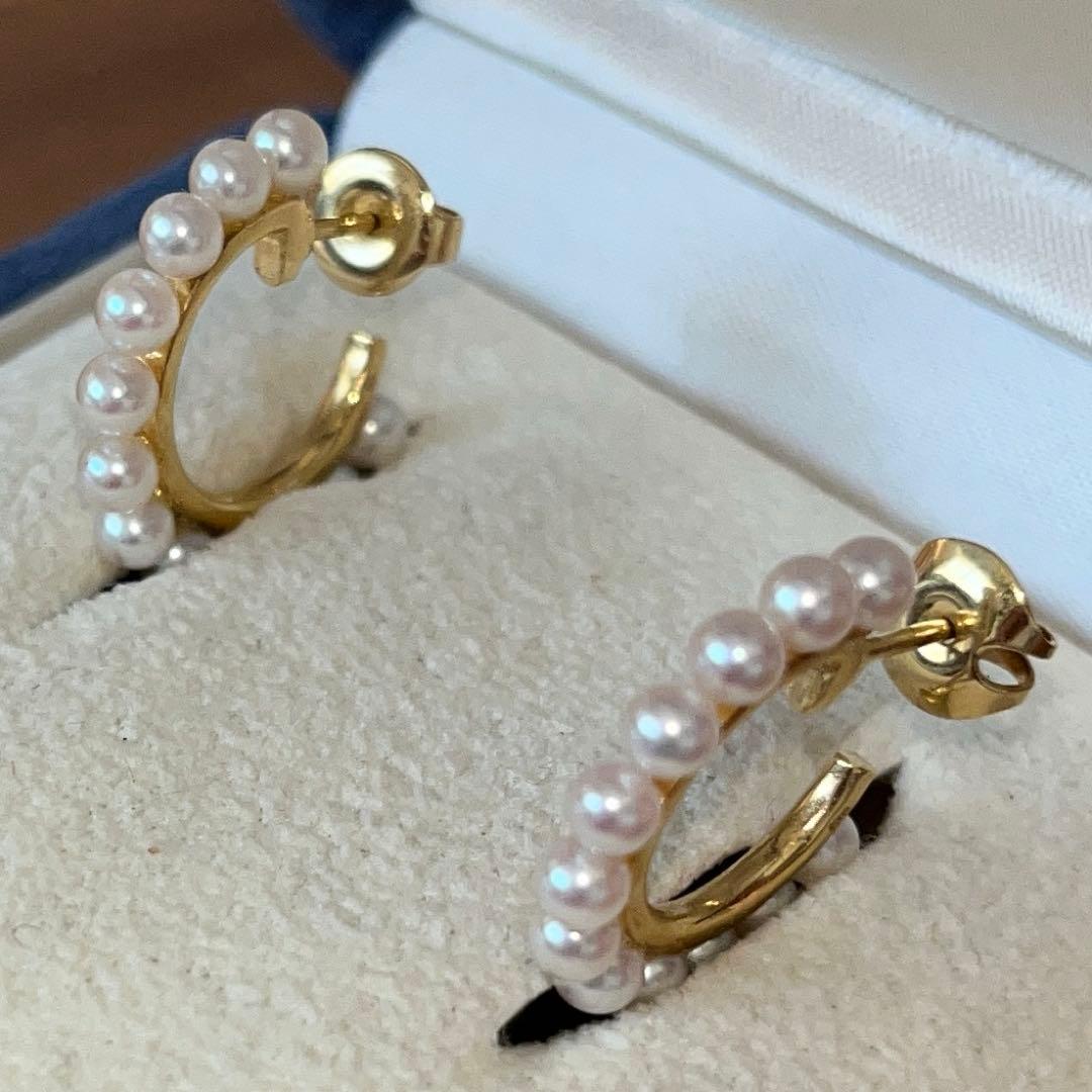 ミキモト K18 ベビーパール ピアス