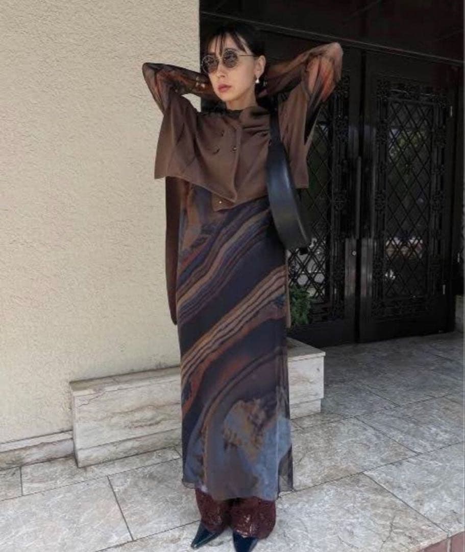 美品‼️AMERI CROOKED STRATUM SHEER DRESS 完売品