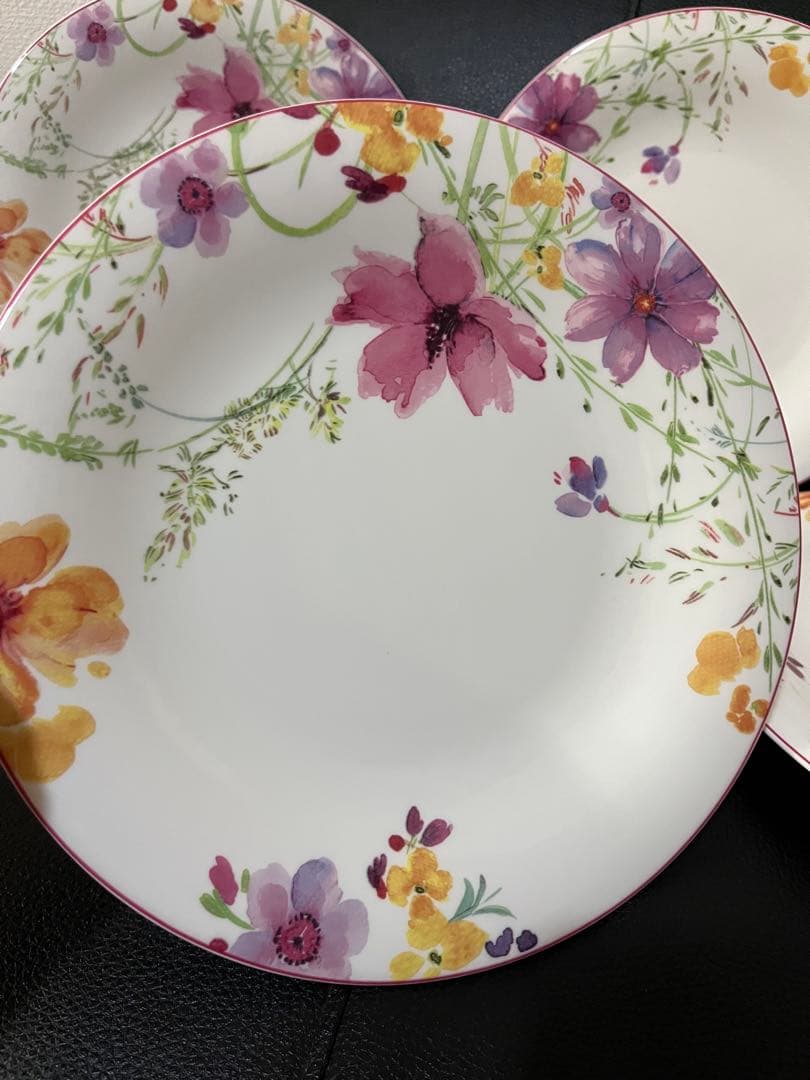 ビレロイ＆ボッホマリフルールグリ花柄 大皿5枚 27cm 新品
