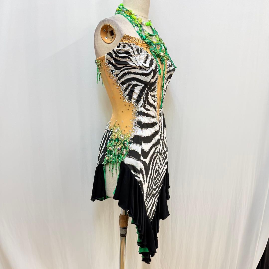 6306★オーダー/S /ゼブラ柄/スワロミックス /ラテンドレス/社交ダンス