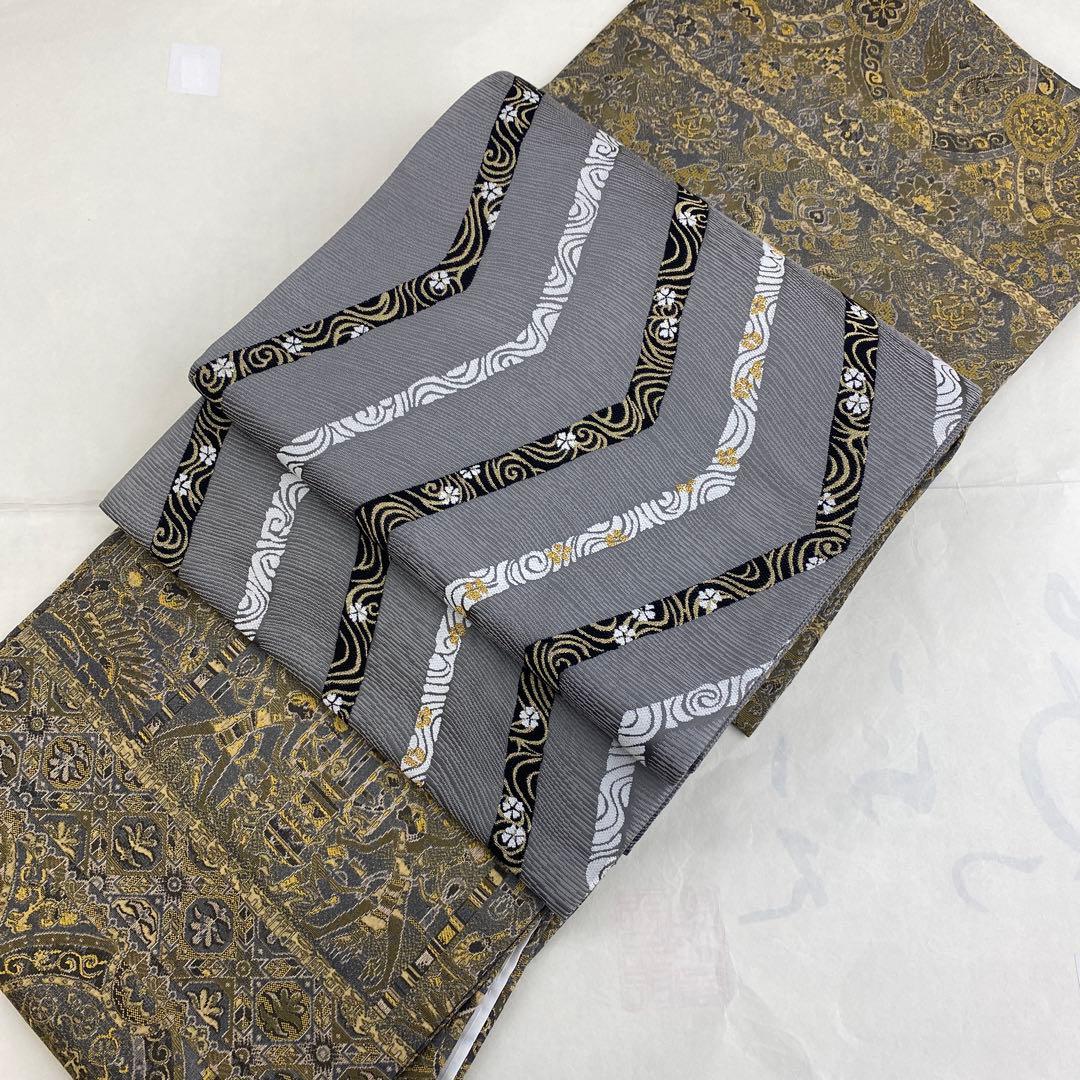 よ*し様 M3.2 前田仁仙作家　落款あり　パールトーン　お召訪問着　一方付け