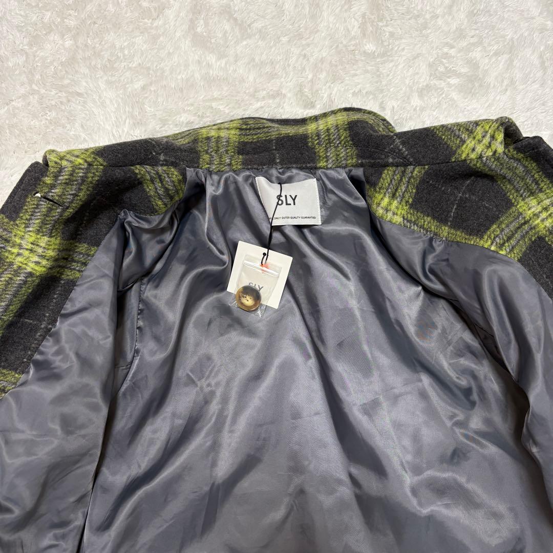 【タグ付き】SLY OVER MIDI CHECK COAT コート　チェック