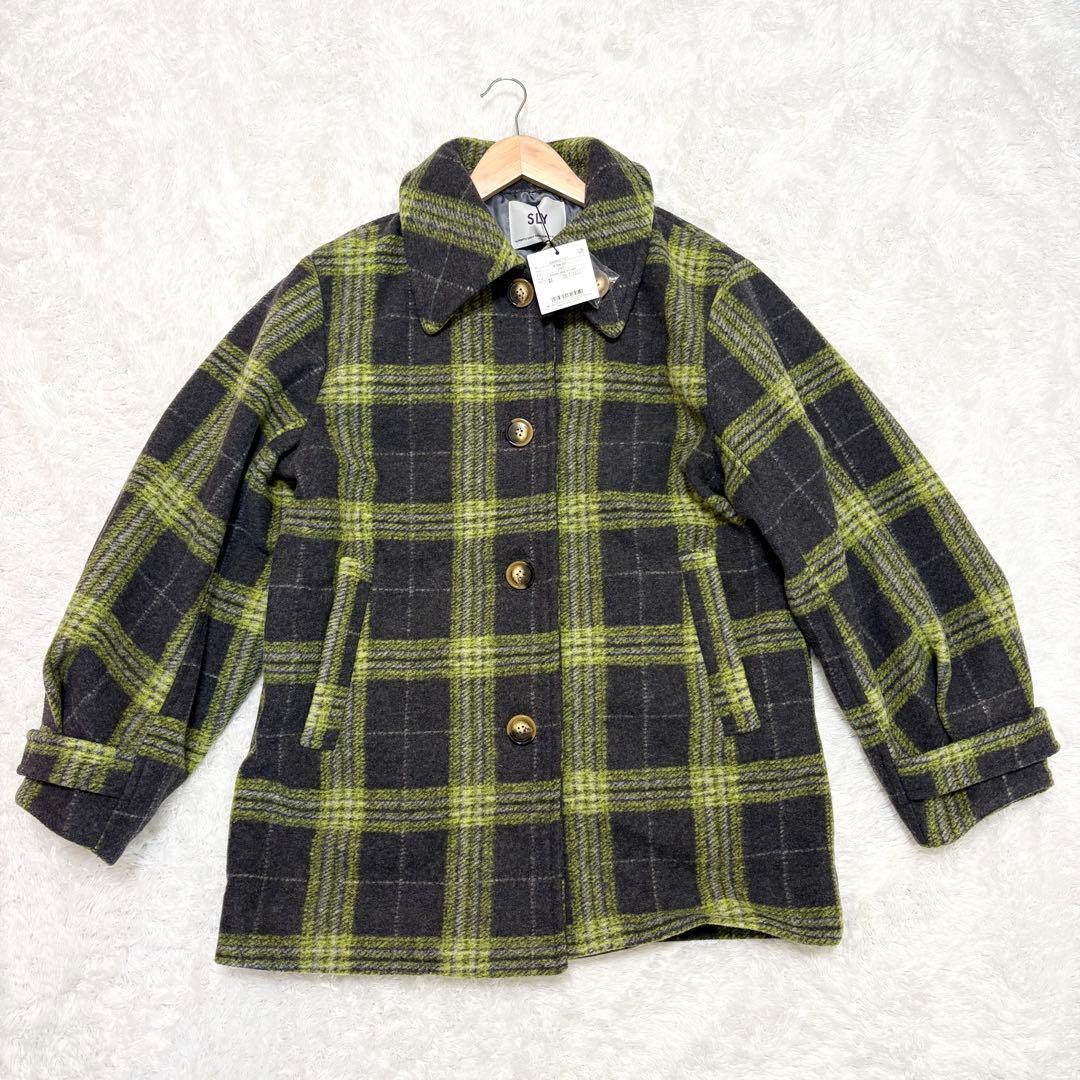 【タグ付き】SLY OVER MIDI CHECK COAT コート　チェック