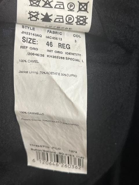 極美品 希少キャメル100％ LARDINI ラルディーニ チェスターコート46