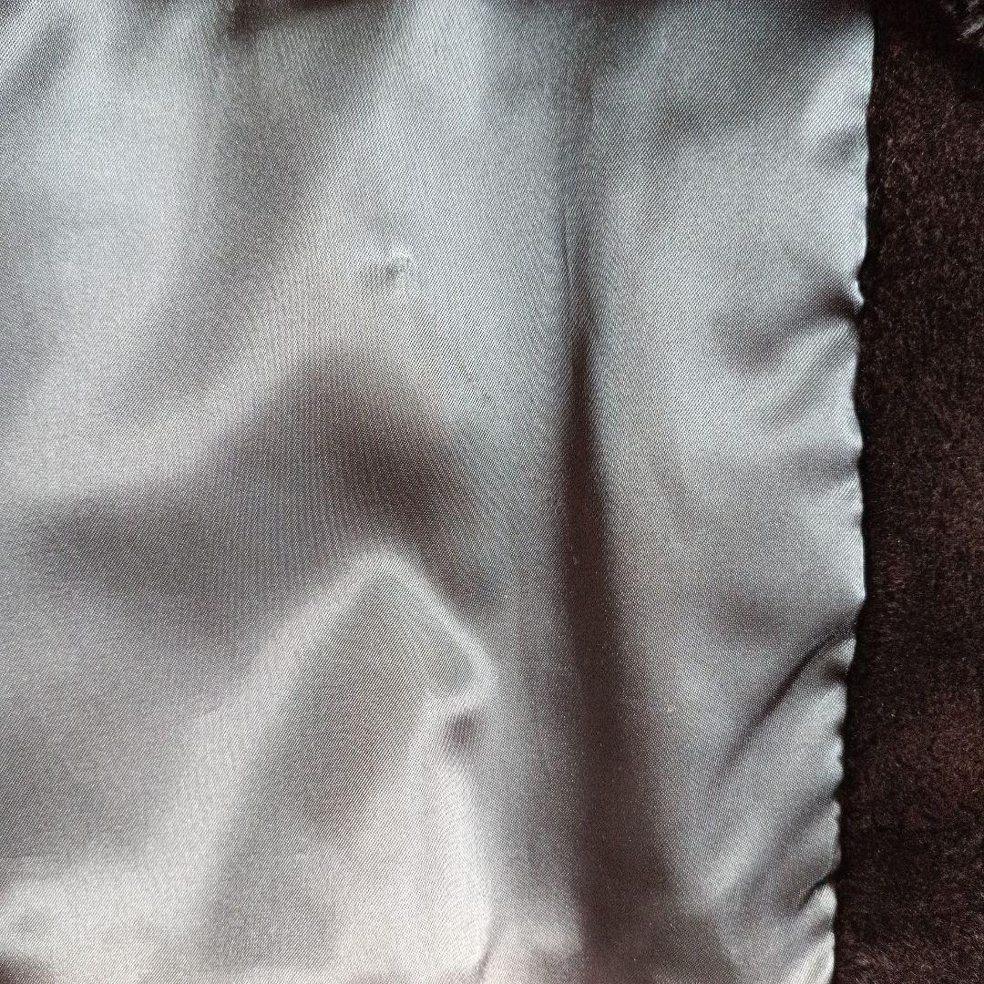 美品✨サガミンク　シェアードミンク　銀タグ　装飾ボタン　ロング丈　大きめサイズ