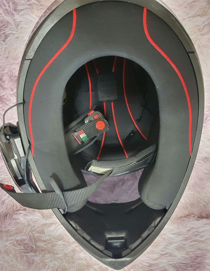 AGV フルフェイス ブラック ミラーシールド ビーコム付き