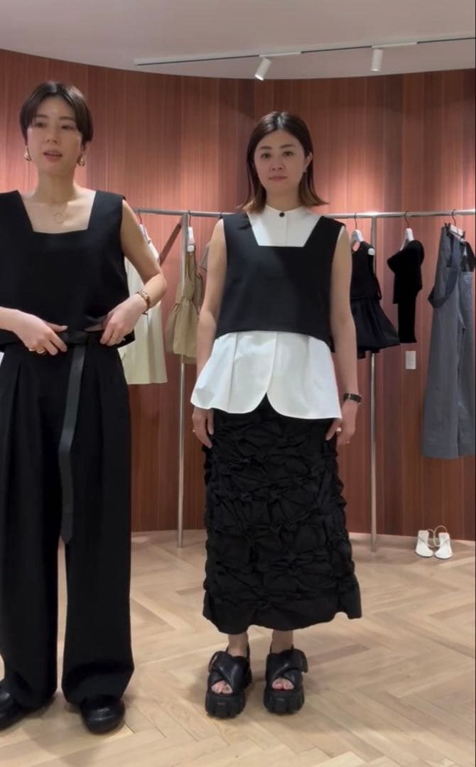 machattマチャット　 クロップドベスト　ブラック 正規品