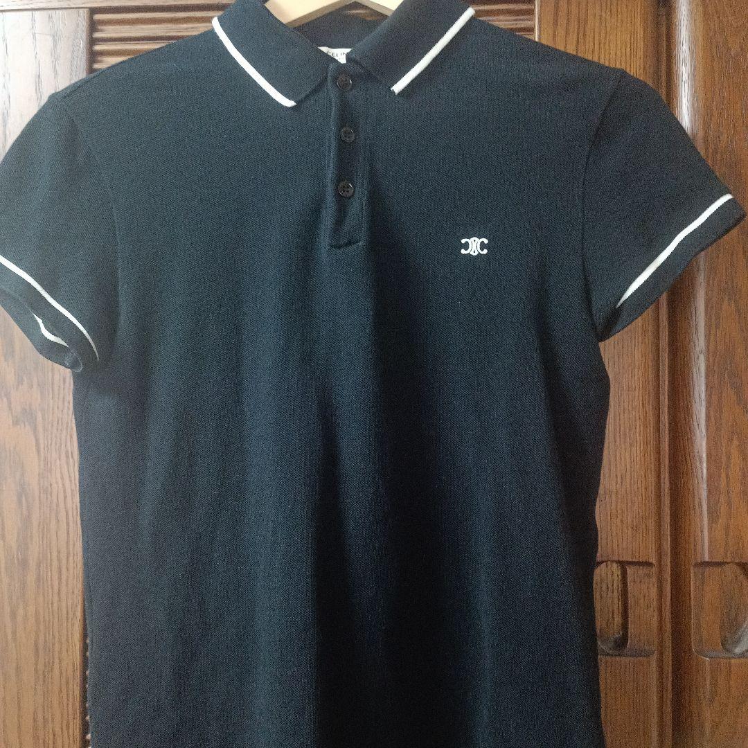 CELINE ブラック ポロシャツ 半袖