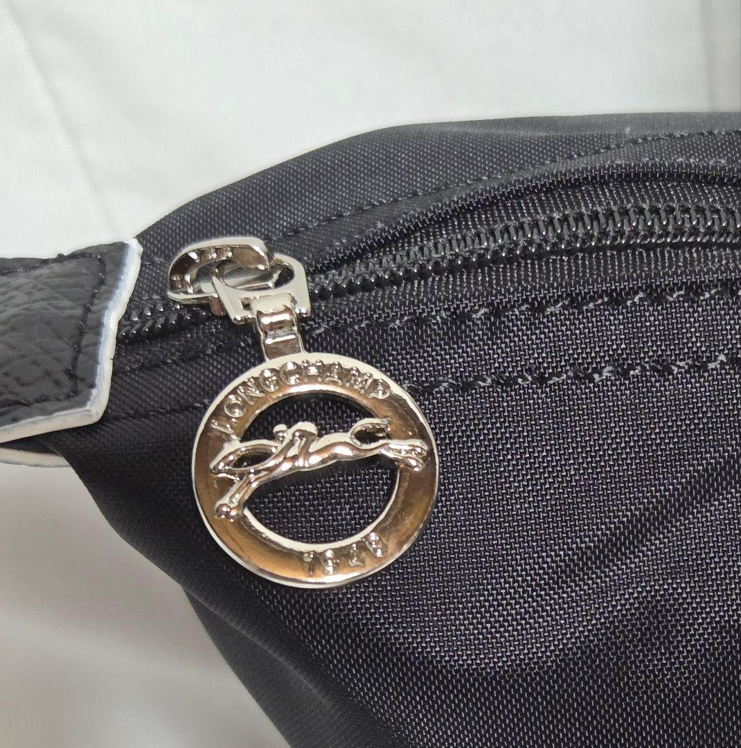 【新品】 LONGCHAMP ル プリアージュ トートバッグL ブラック 白刺繍