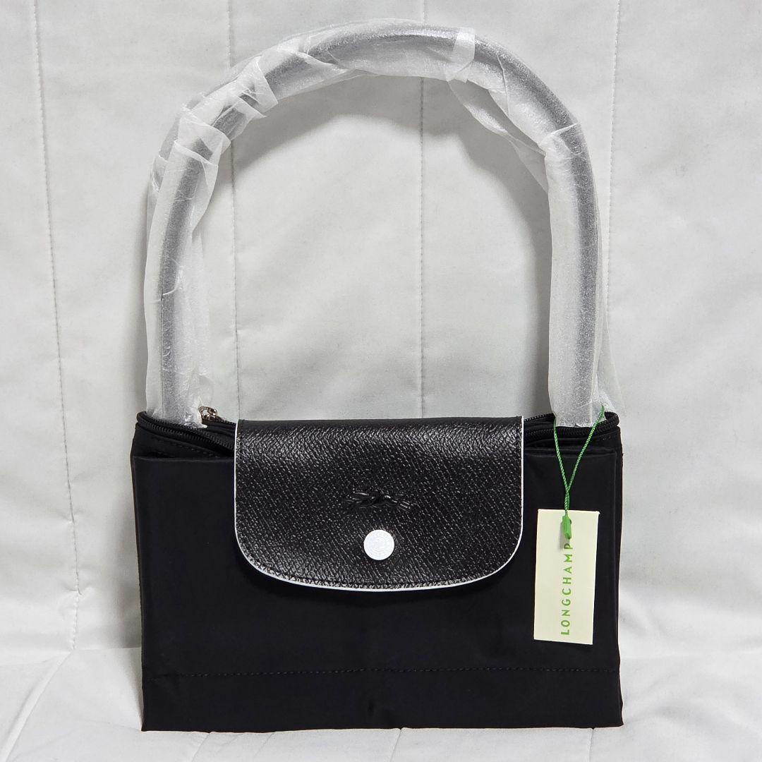 【新品】 LONGCHAMP ル プリアージュ トートバッグL ブラック 白刺繍