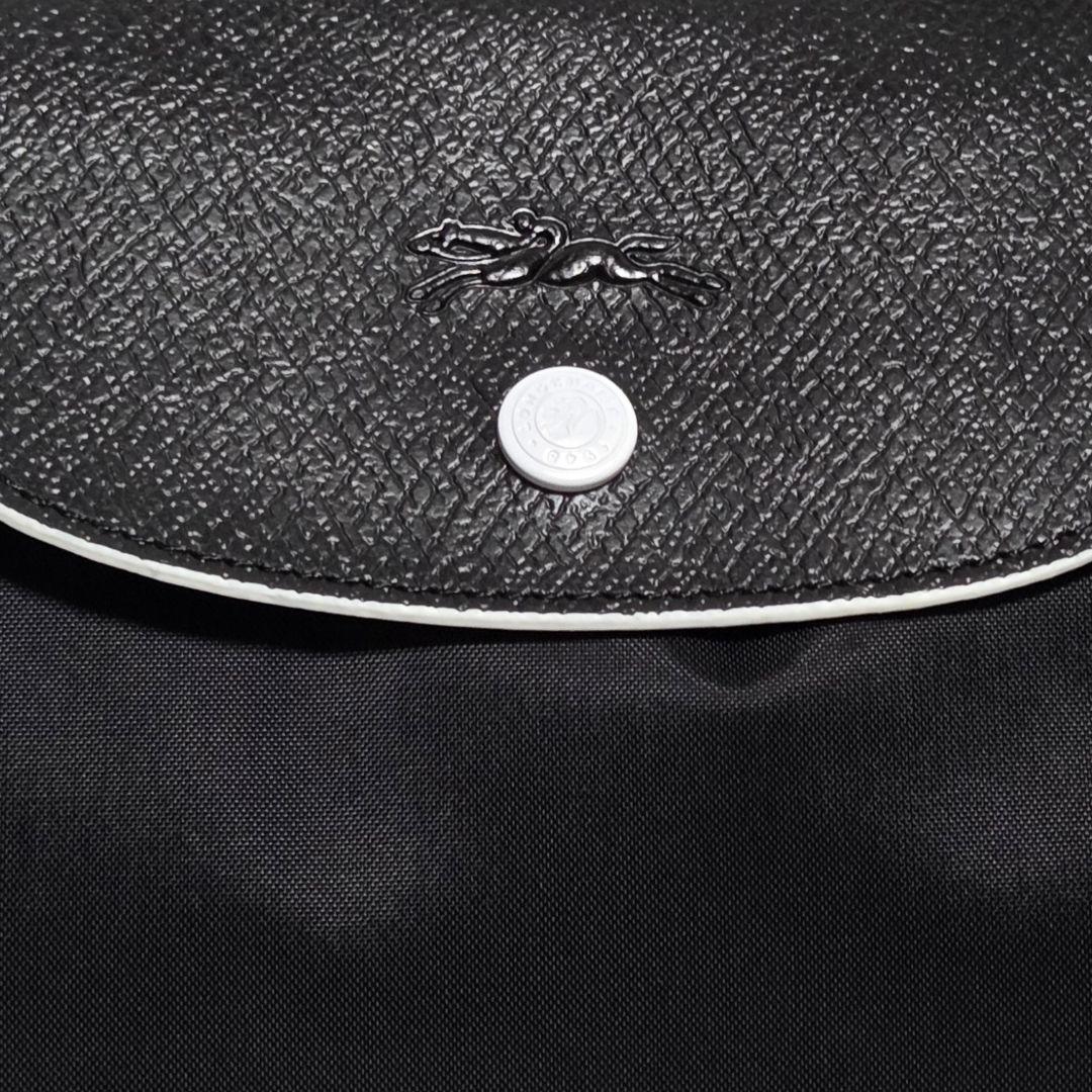 【新品】 LONGCHAMP ル プリアージュ トートバッグL ブラック 白刺繍