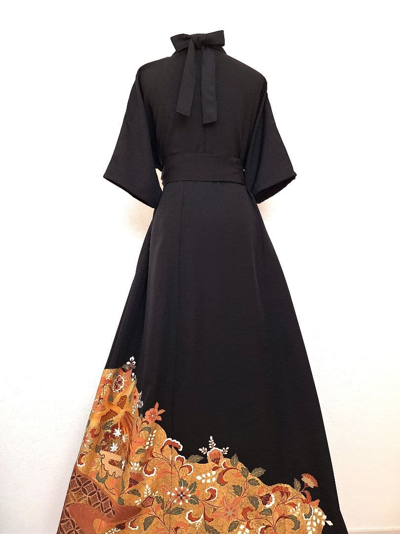 着物リメイクワンピース3609