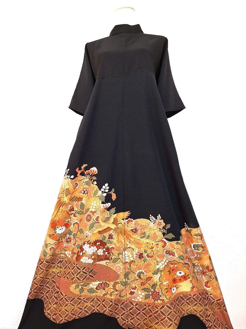 着物リメイクワンピース3609