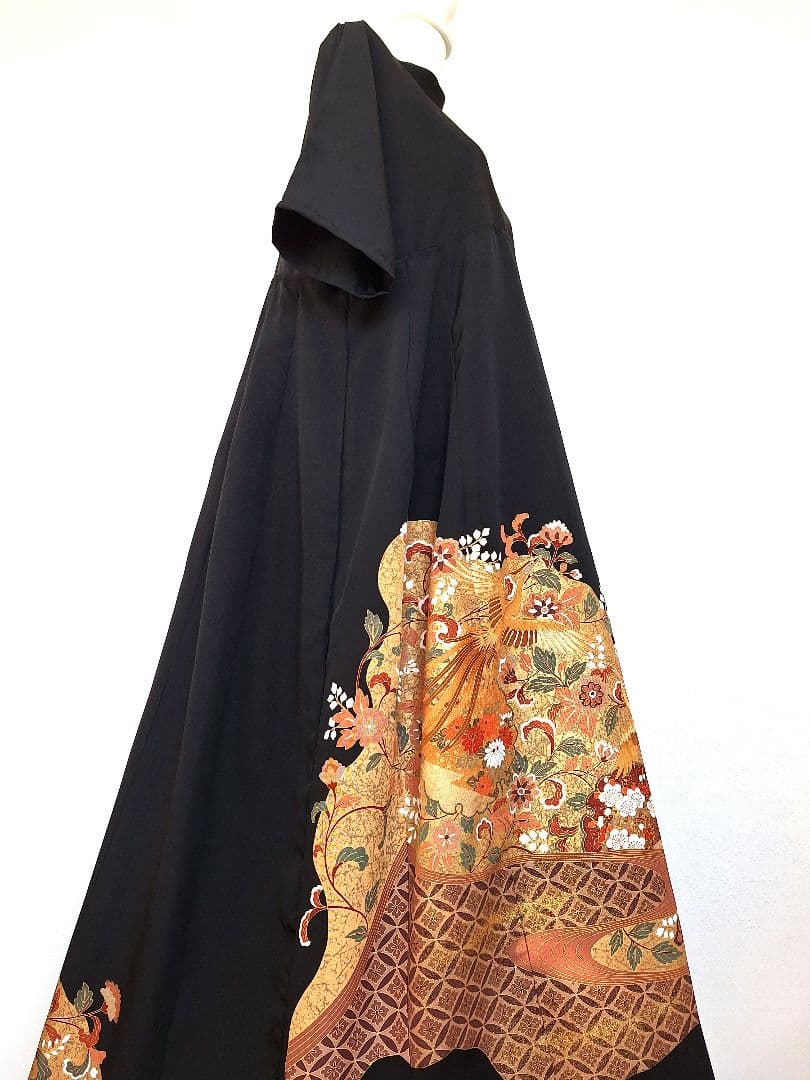 着物リメイクワンピース3609