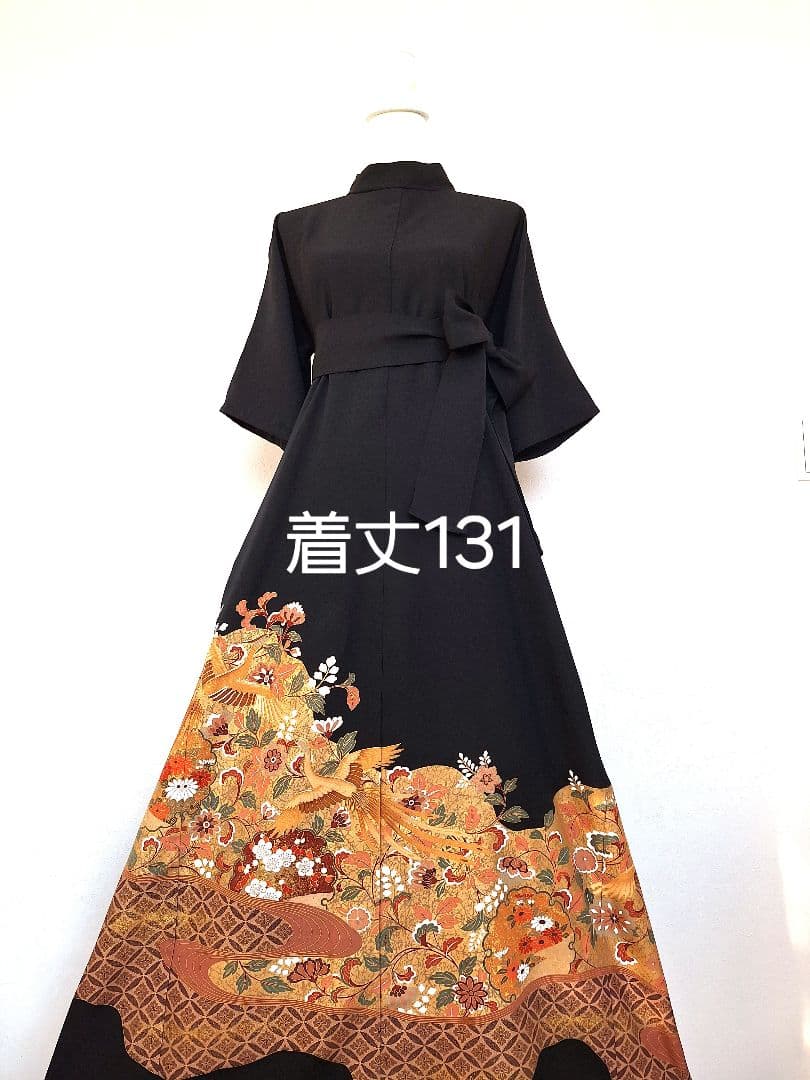 着物リメイクワンピース3609