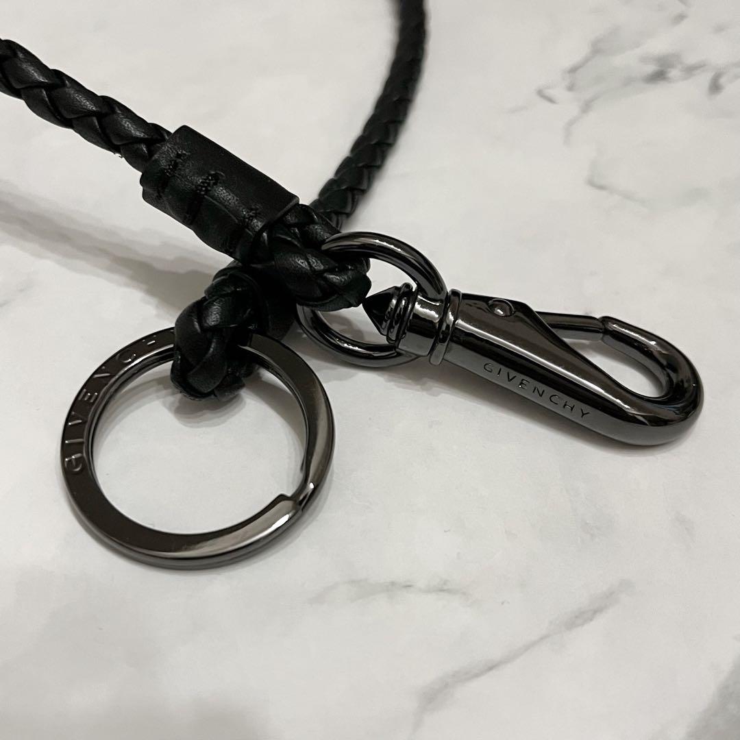 ジバンシー レザー編み込み ウォレットチェーン