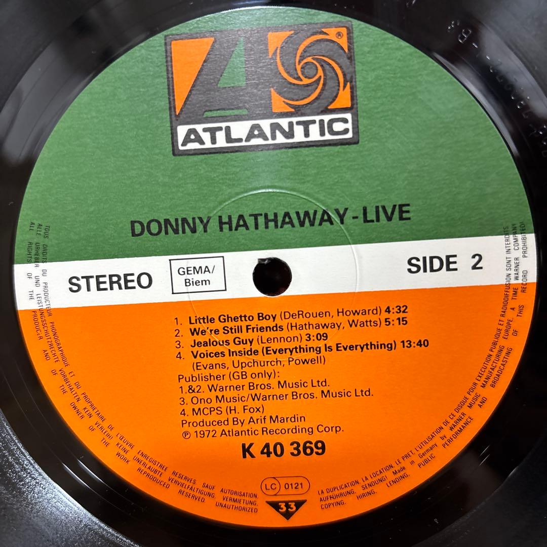 Donny Hathaway Live レコード LP ライブ ライヴ アナログ