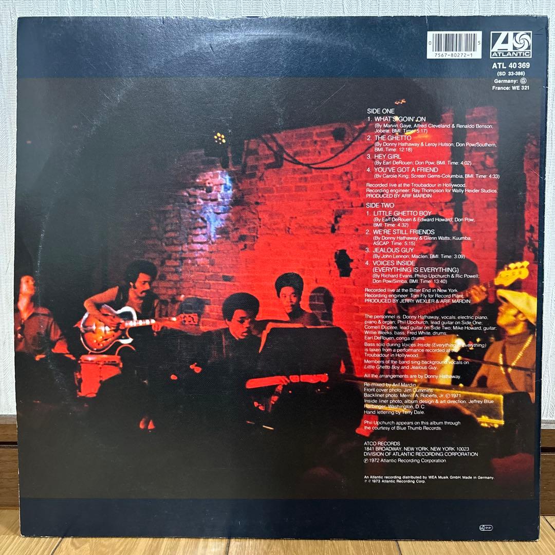 Donny Hathaway Live レコード LP ライブ ライヴ アナログ