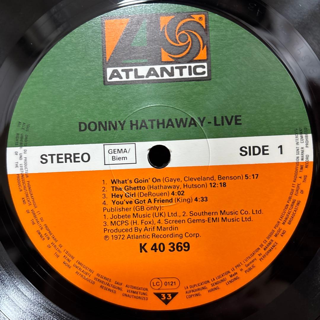 Donny Hathaway Live レコード LP ライブ ライヴ アナログ