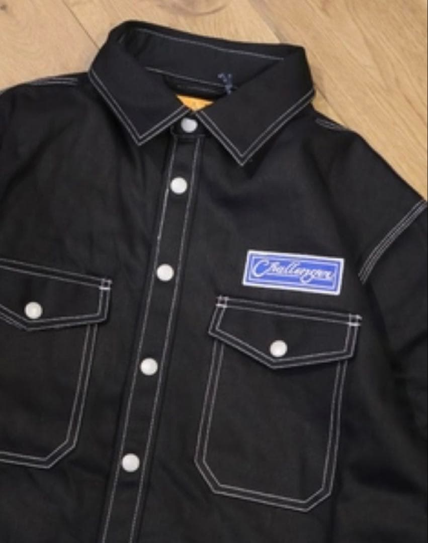 超美品CHALLENGER デニムライニングシャツジャケット