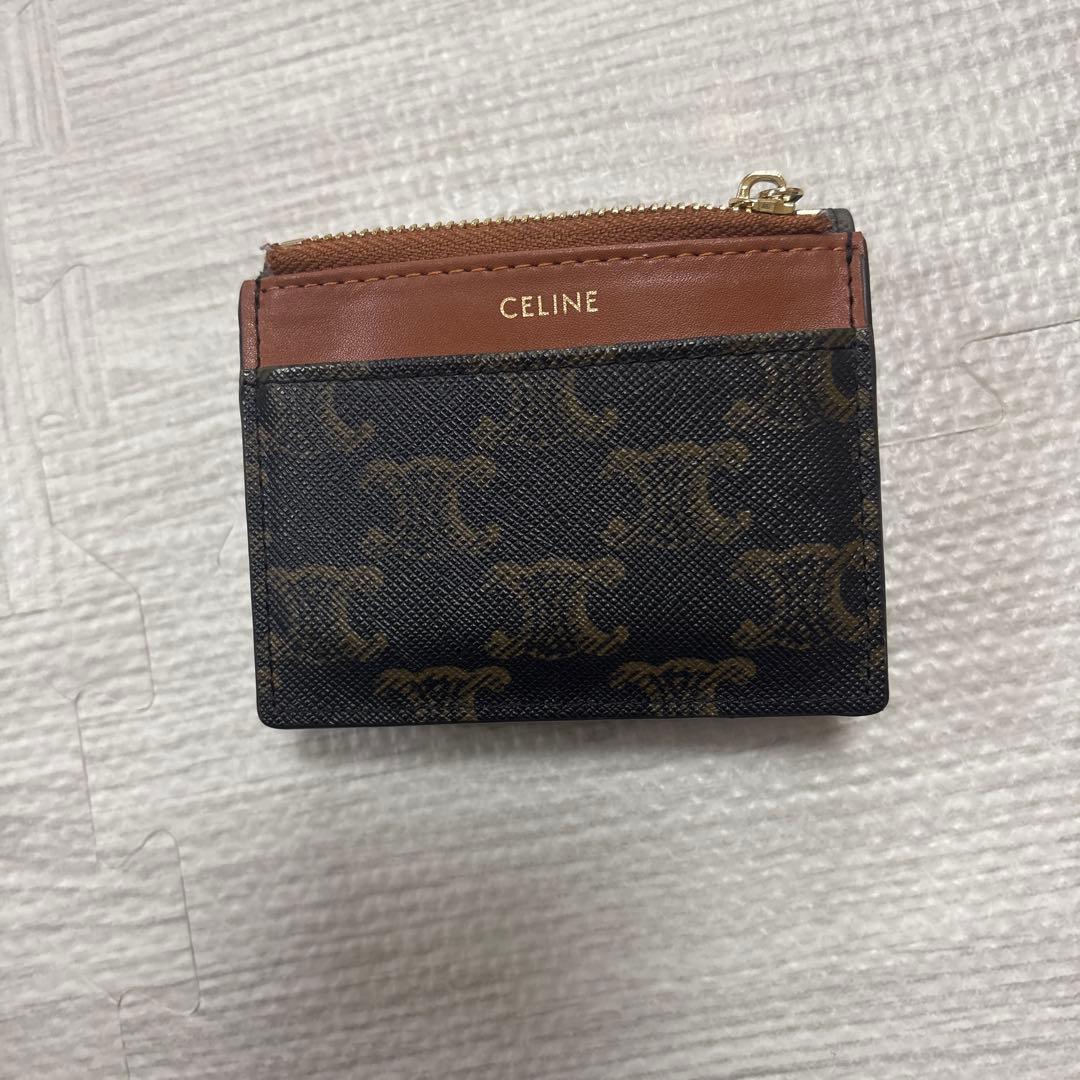 限定値下げCELINE ダークブラウン 三つ折り財布