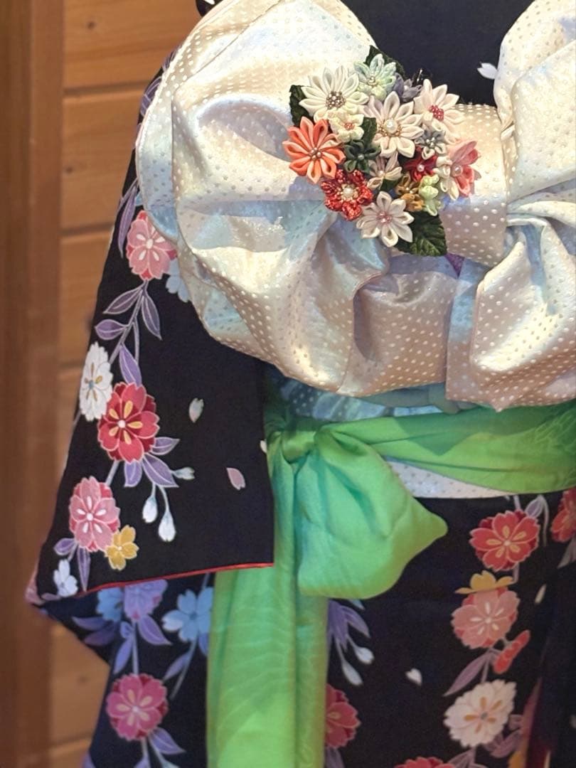 七五三　正絹の着物と長襦袢のセット