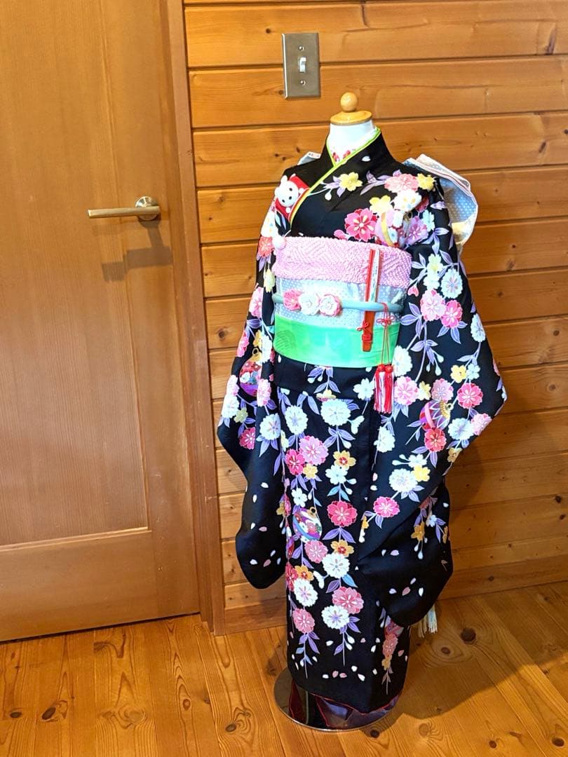 七五三　正絹の着物と長襦袢のセット
