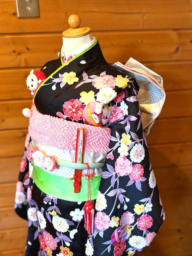 七五三　正絹の着物と長襦袢のセット