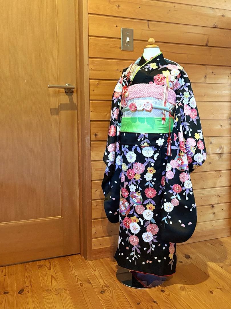 七五三　正絹の着物と長襦袢のセット