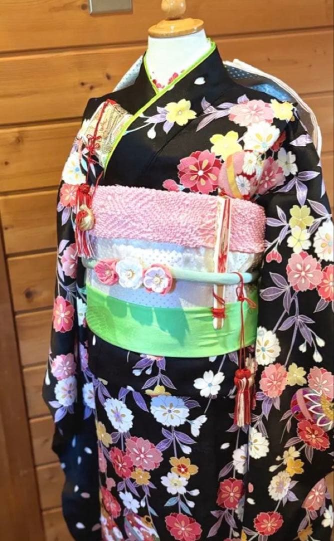 七五三　正絹の着物と長襦袢のセット