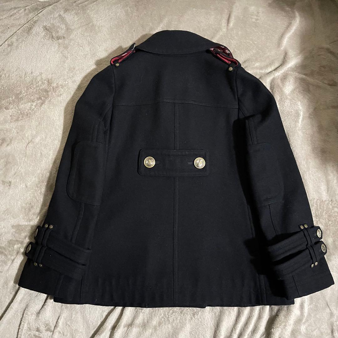美品✨ BURBERRY BLUE LABEL ウールPコート 38/ブラック