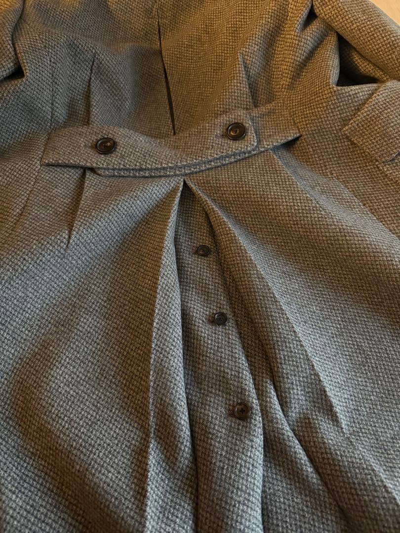 ラルディーニ ポロコート ライトグレー44 美品 ウールアルパカ イタリア製