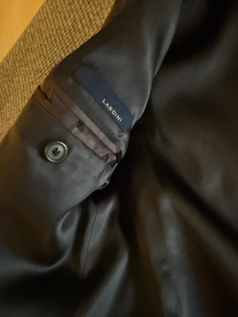 ラルディーニ ポロコート ライトグレー44 美品 ウールアルパカ イタリア製