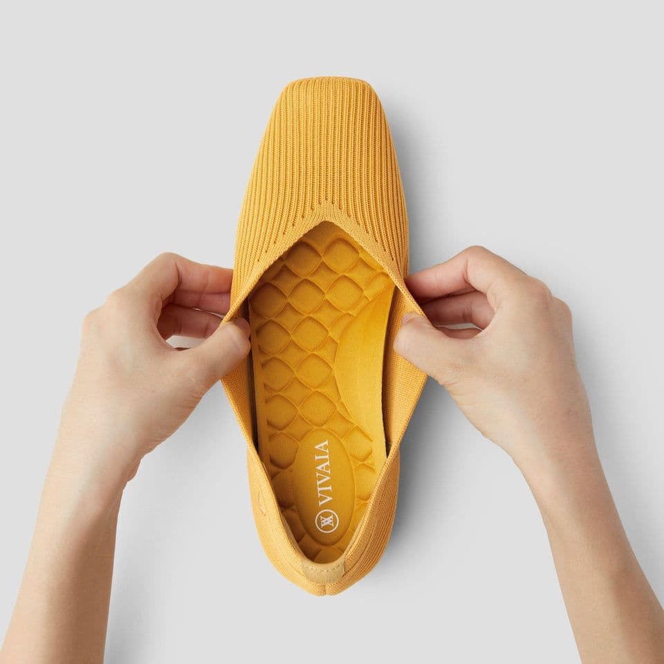 ★新品★ VIVAIA 靴 フラットシューズ 長時間履ける イエロー 23.5