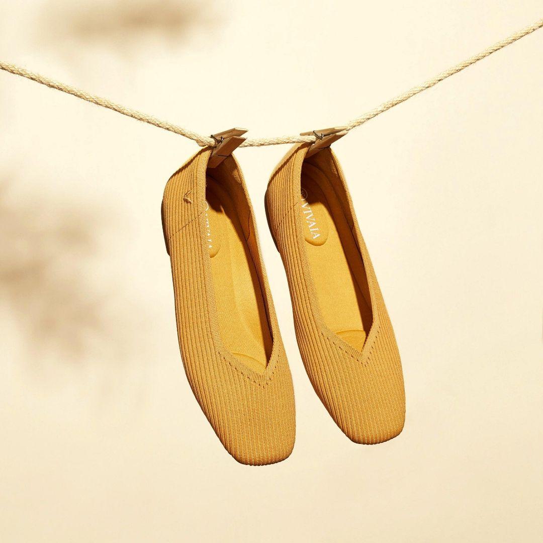 ★新品★ VIVAIA 靴 フラットシューズ 長時間履ける イエロー 23.5