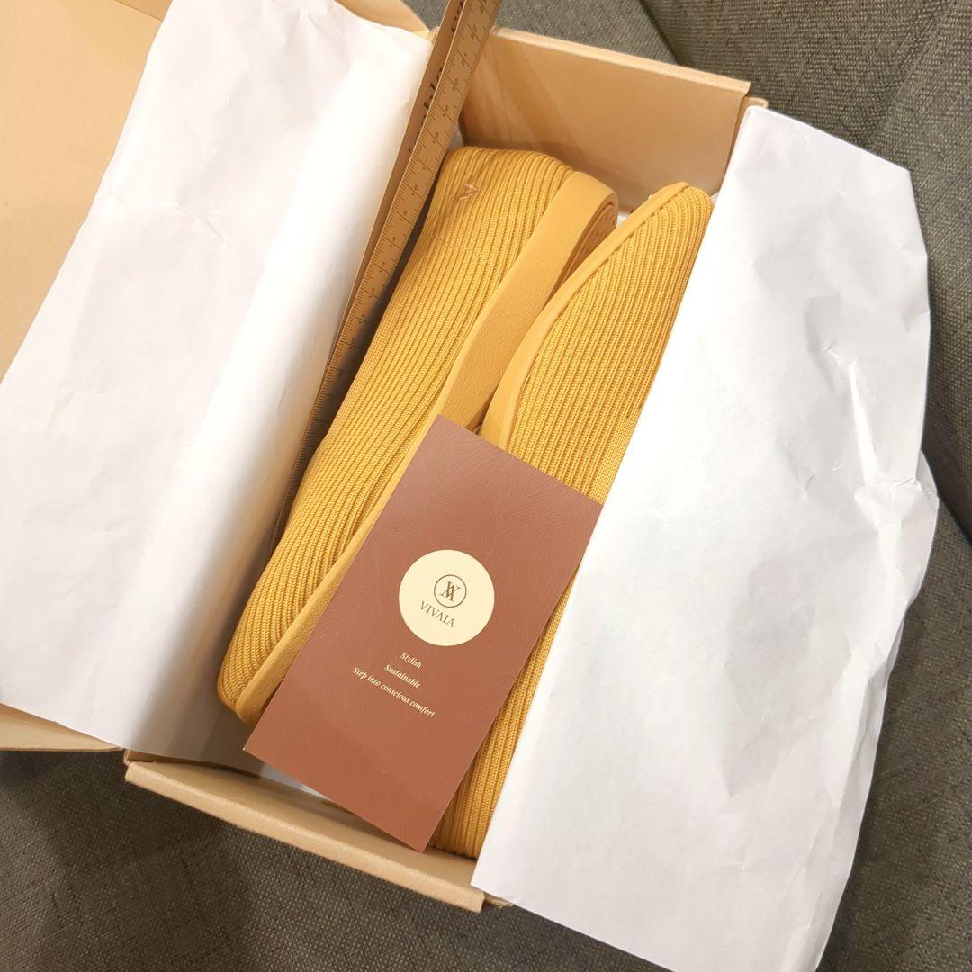 ★新品★ VIVAIA 靴 フラットシューズ 長時間履ける イエロー 23.5