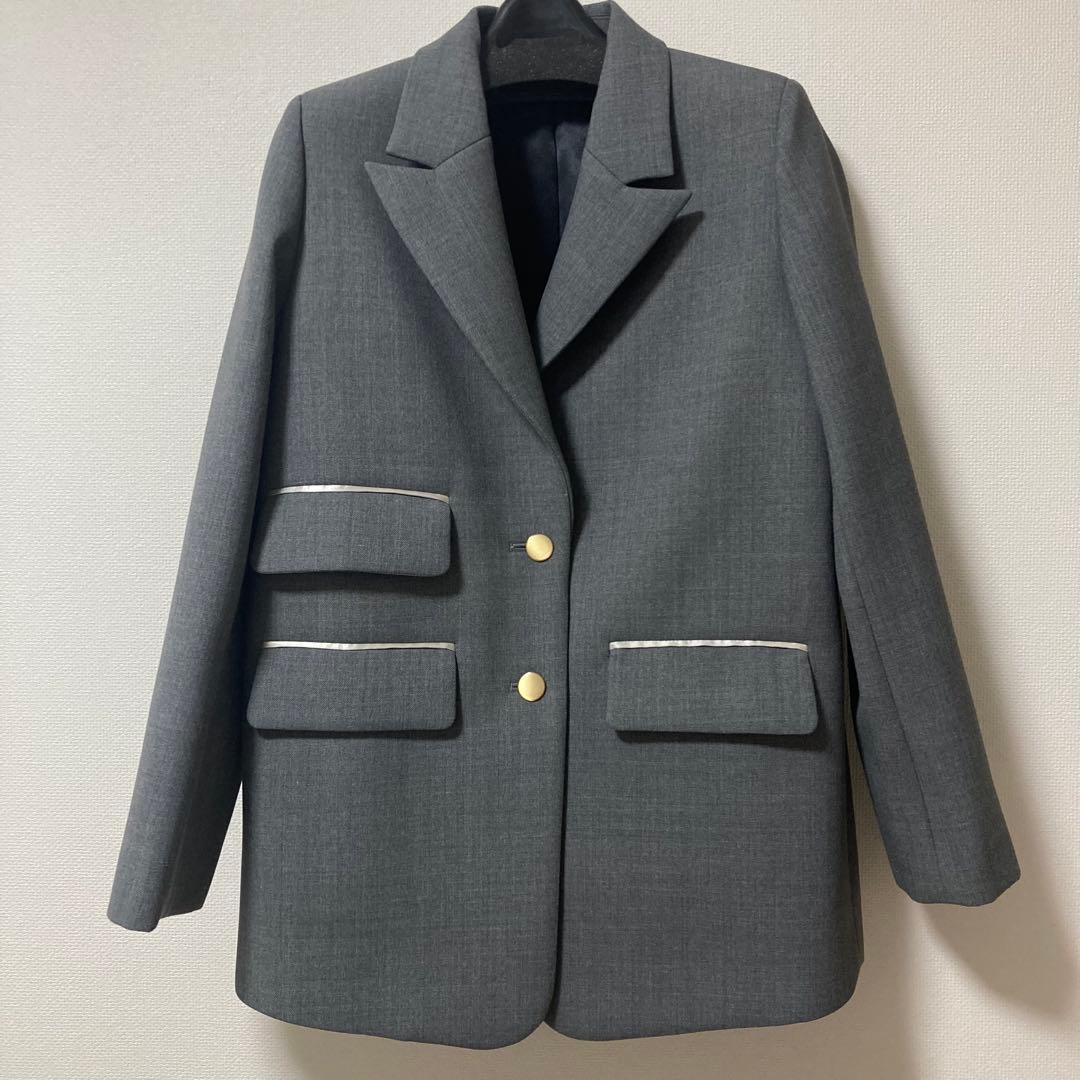 1回着用 yori shirocon チャンキーテーラージャケット グレー 美品