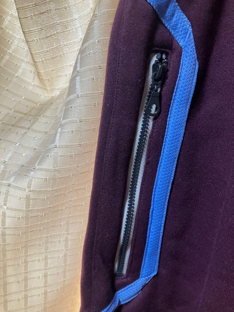 GIRBAUD ジャージ 38 マルーン/ホワイト