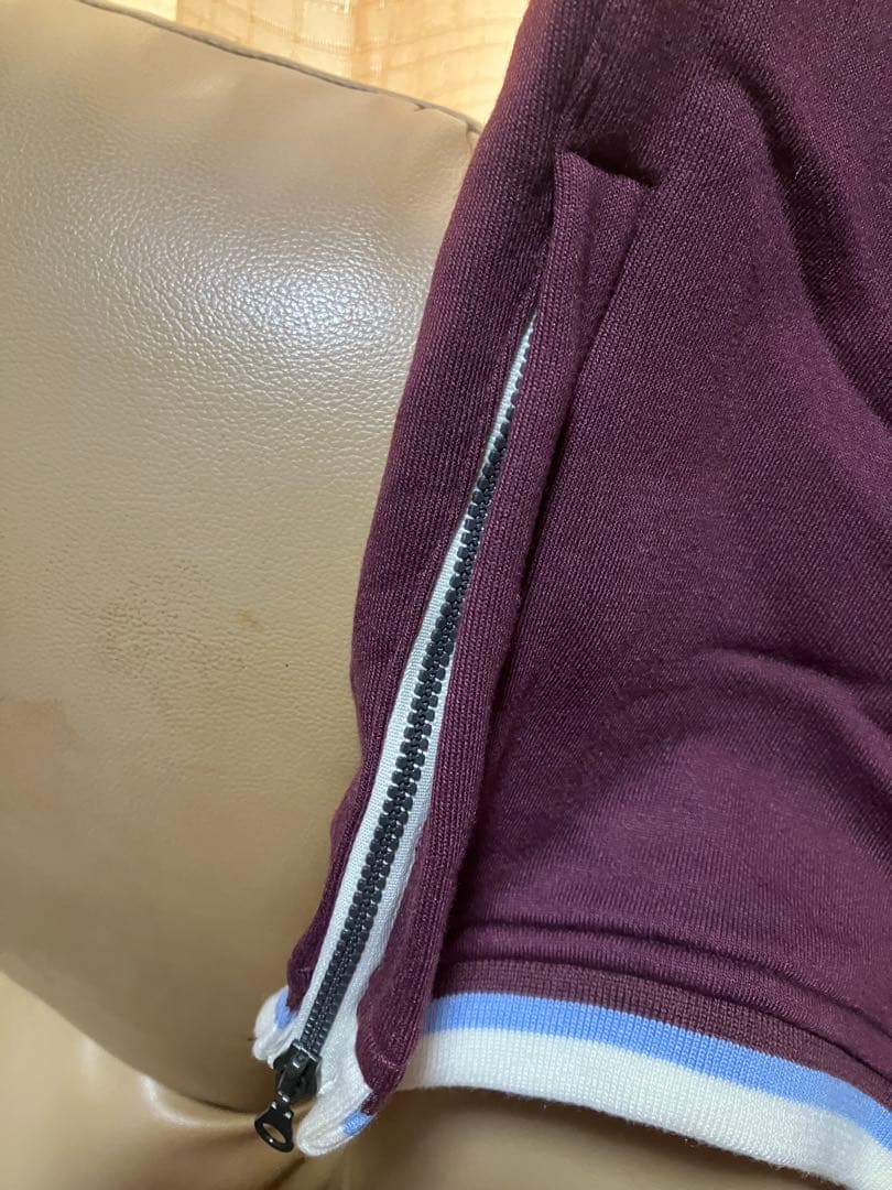 GIRBAUD ジャージ 38 マルーン/ホワイト