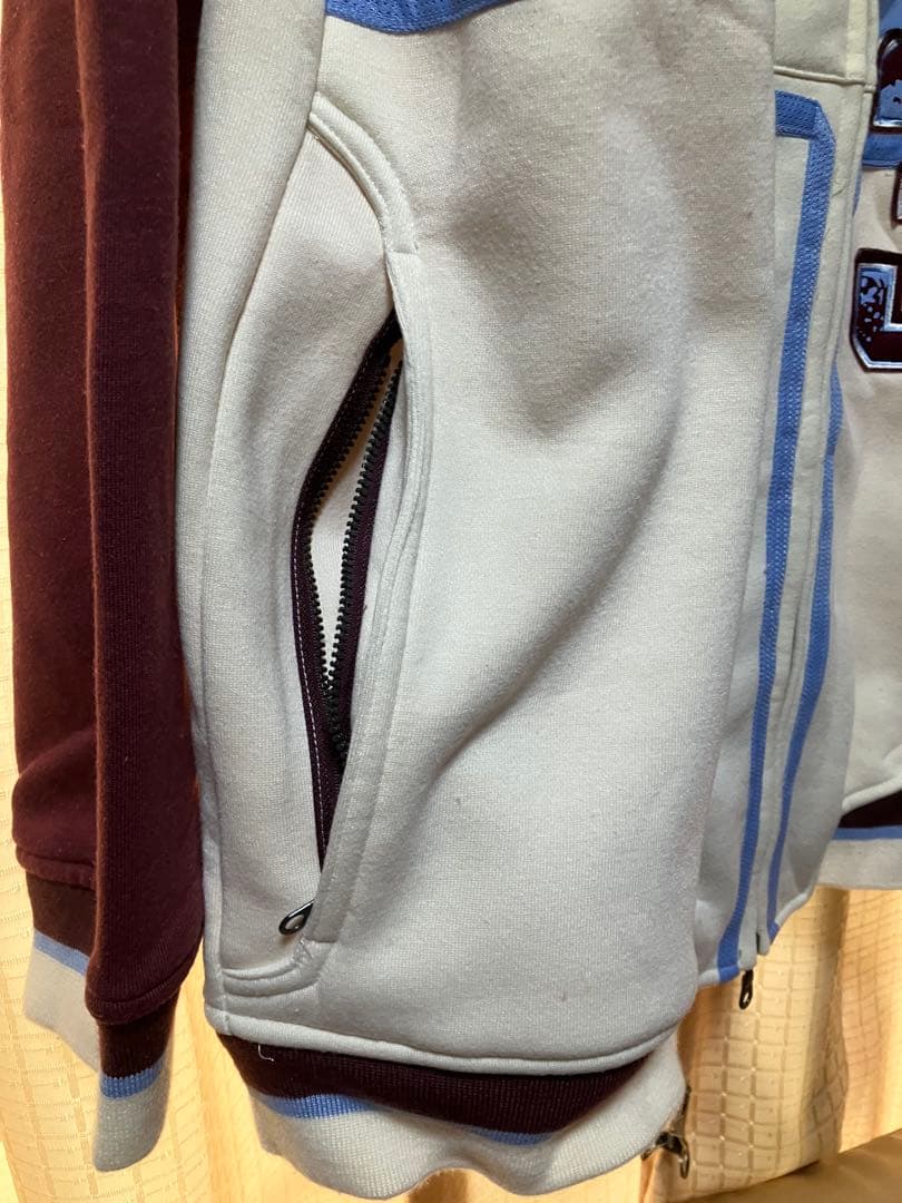 GIRBAUD ジャージ 38 マルーン/ホワイト