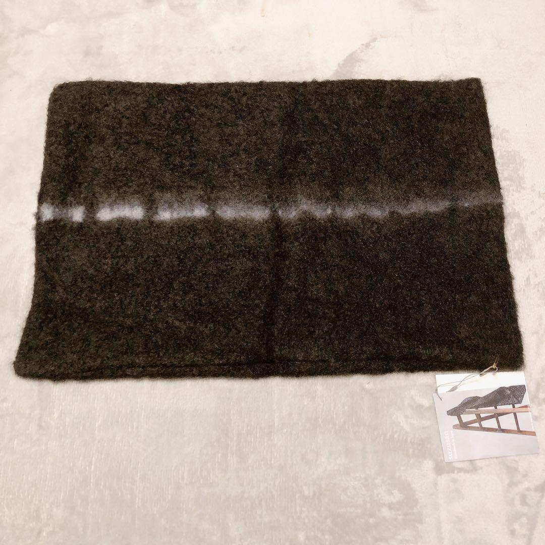 suzusan アルパカ クッションカバー ブラック　グレー2