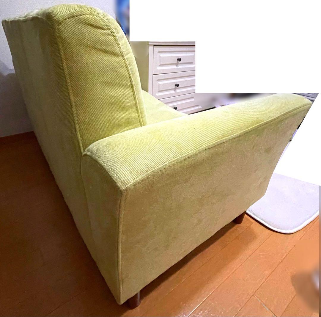 【再値下】NOCE ライトグリーン 2人掛けソファ